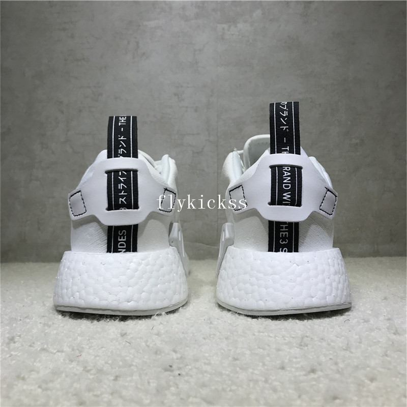 Real Boost Adidas NMD R2 White Black